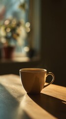 Close-up of a coffee cup on a table