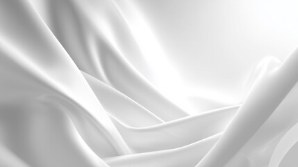 Obraz premium Soft and clean white fabric draped elegantly for a modern clinic branding background