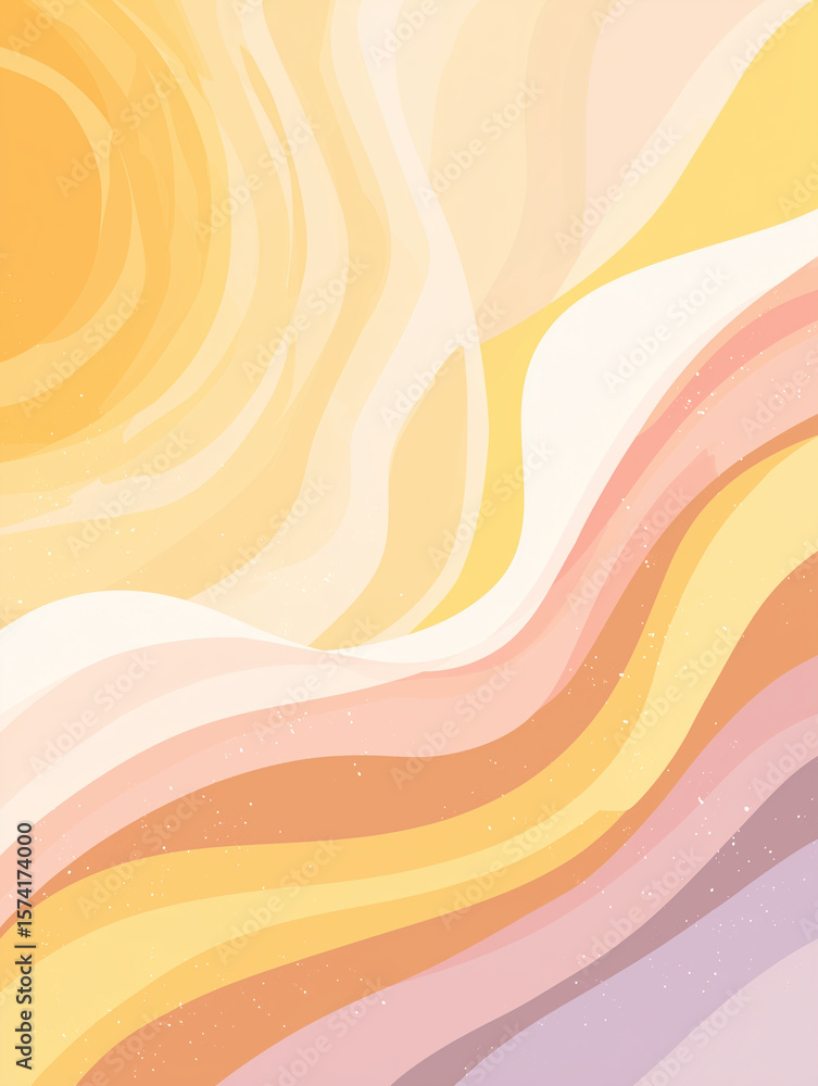 Aufkleber therapist card design featuring abstract calm with soft colors and flowing shapes ideal for a serene