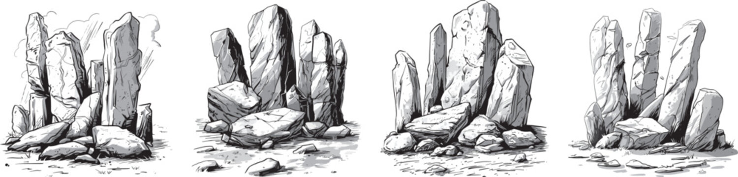 Square Rocks Standing