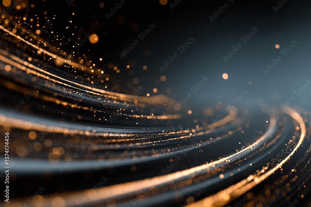 Poster elegant angular event invitation background featuring dynamic sparkles and flowing lines designed fo
