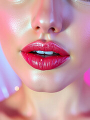 Fototapeta premium close up of a woman lips