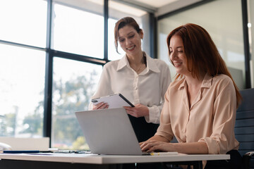 woman professional investor working new start up project. Finance managers meeting.