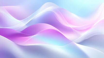 Fototapeta premium Soft Colored Waves in Pastel Tones for Abstract Backgrounds