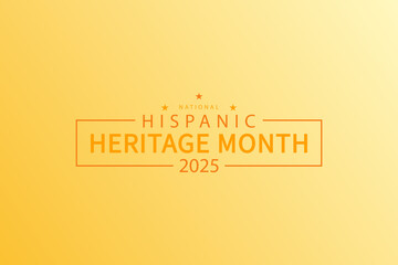 Yellow Orange Hispanic Heritage Month 2025 Clean Design