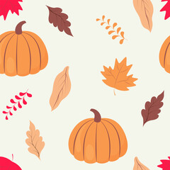 autumn background with pumpkin