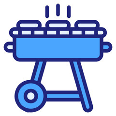 grill blue style icon