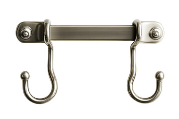 Modern Brushed Nickel Wall Mounted Coat Rack with Double Hooks for Bathroom Decor Kitchen