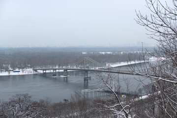 Ukraine Kyiv winter landscape