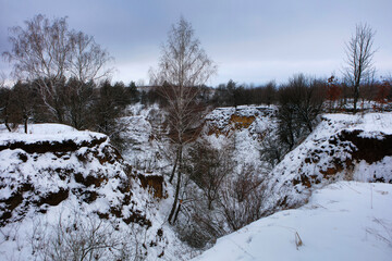 Ukraine Kyiv region winter landscape