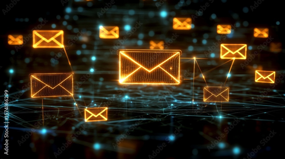 Poster innovative and secure digital communication trends encrypted cypheral envelopes in network pathways