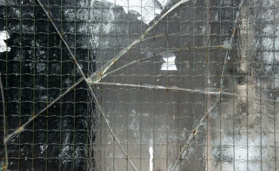 Reinforced glass light background close-up