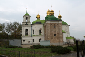 Ukraine Kyiv city view on a cloudy spring day