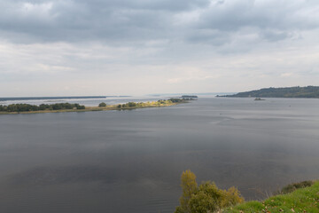 Ukraine Kyiv region autumn landscape with water