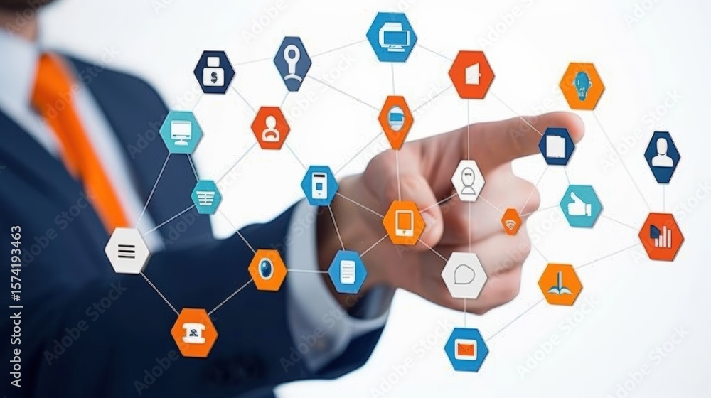 Aufkleber interactive business networking event corporate office digital engagement professional environment c