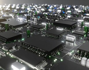 Circuit board technology close up