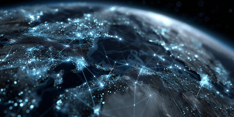 Global trade war effects on supply chain dynamics tariff impacts digital connections earth view future insights