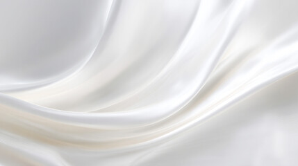 Naklejka premium 白いシルクのドレープ風の背景素材 