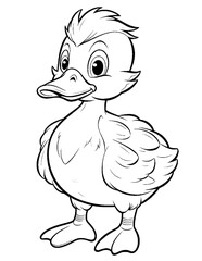 Obraz premium cute duck coloring pages