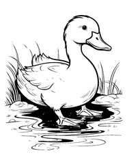 cute duck coloring pages