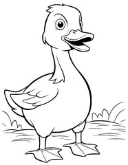 cute duck coloring pages