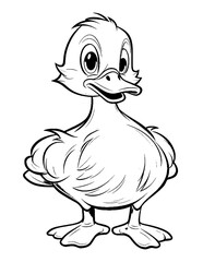 cute duck coloring pages