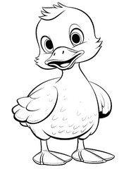 cute duck coloring pages