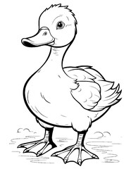 cute duck coloring pages