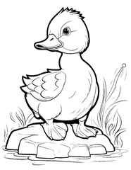cute duck coloring pages