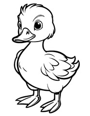 cute duck coloring pages
