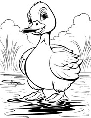 cute duck coloring pages