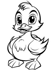 cute duck coloring pages