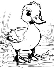 cute duck coloring pages