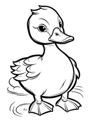 cute duck coloring pages