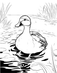 cute duck coloring pages