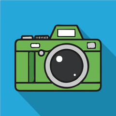 Vector design of a photo camera for advertising
