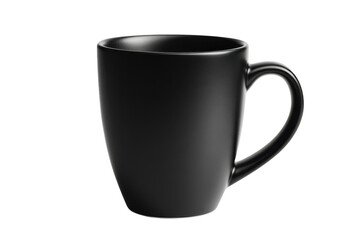 Matte Black Coffee Mug Still Life Isolated on Black Background Kitchenware Minimalist Drinkware