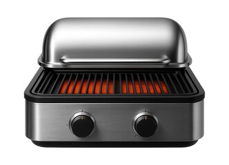 Obraz premium A high-performance outdoor electric grill with infrared heating technology, designed for efficient grilling in a large residential backyard.