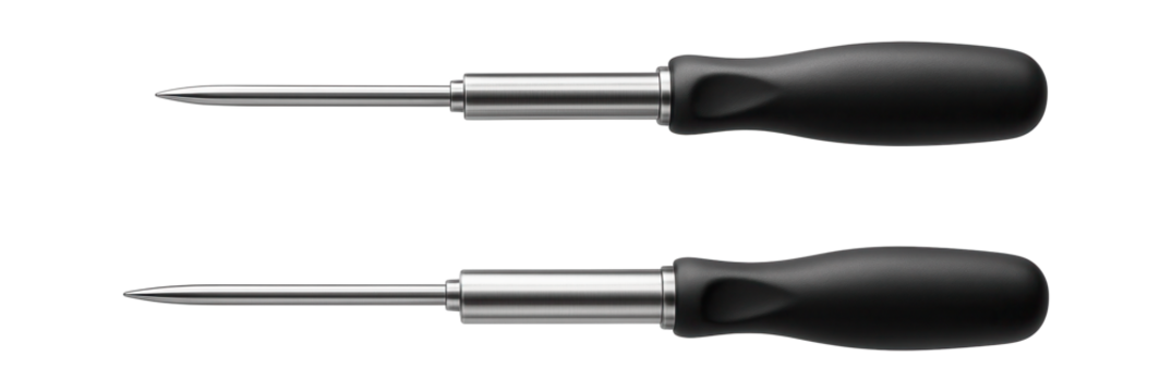 Adjustable length skewers that can be extended to hold more food, great for versatile home grilling.