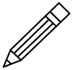 pencil vector icon on white background