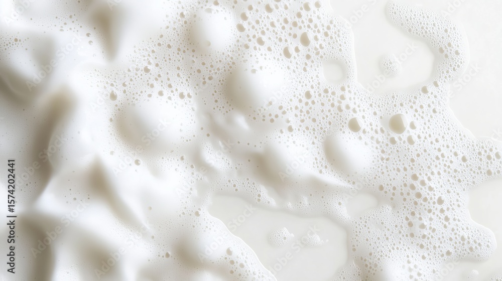 Poster delicate, foamy soap texture with intriguing patterns and bubbles for creative background designs