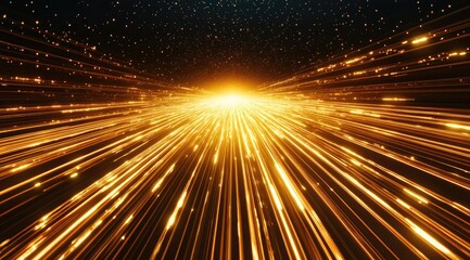 Golden light streaks radiating from center