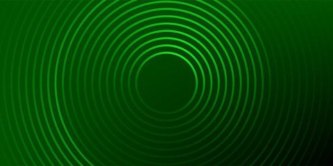 Abstract dark green background with circle lines