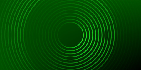 Abstract dark green background with circle lines