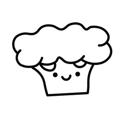 cartoon tree icon vector illustration on white background