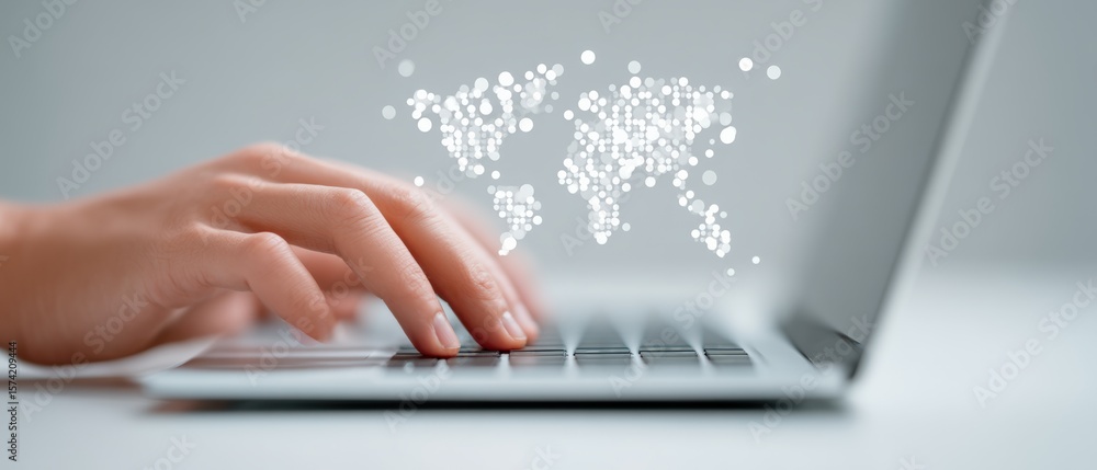 Poster digital innovation engaging users worldwide through technology online environment digital content cr