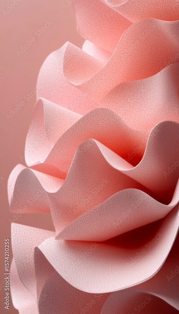 Poster elegant seamless peach wave texture design with delicate light pattern for minimalist background