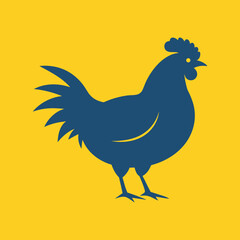 Chicken silhouette vector illustration