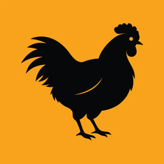 Chicken silhouette vector illustration