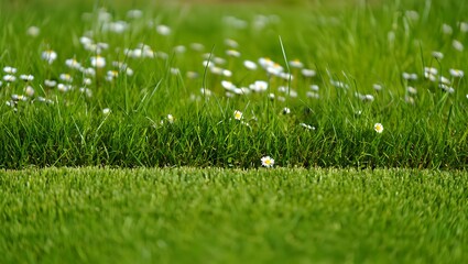 green grass with water drops